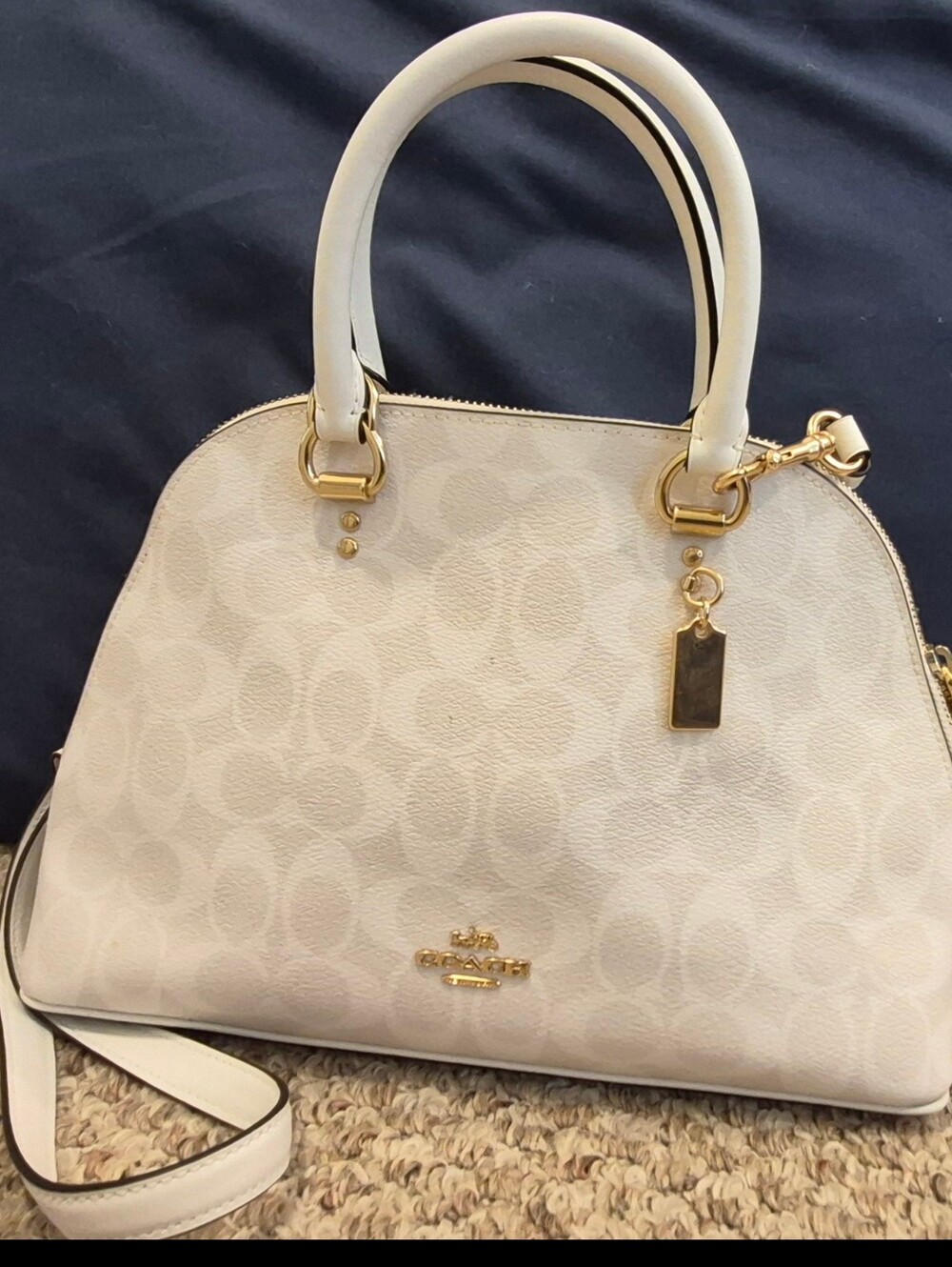 Coach Katy Satchel White Chalk Dome Crossbody Bag 2558 Classic Style